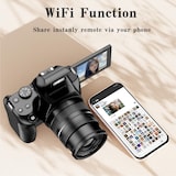 thumbnail of Appareil Photo Numérique 4K 72MP Zoom Optique 12X Écran Rotatif WiFi Vlog YONIS