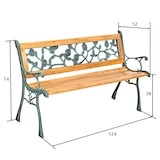 thumbnail of tectake Banco para jardín de madera y hierro fundido Marina 124x52x74cm  marrón - 401424