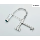 thumbnail of Björn|Catering Grifo monomando de pared agua fría plata|grifo cocina profesional acero inoxidable dos duchas|grifo fregadero doble pared restaurante