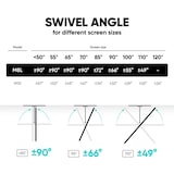 thumbnail of ONKRON TV Wandhalterung 42"-110", 100 kg max, VESA 800x600, Schwenkbar, Neigbar, Drehbar, M8L Schwarz