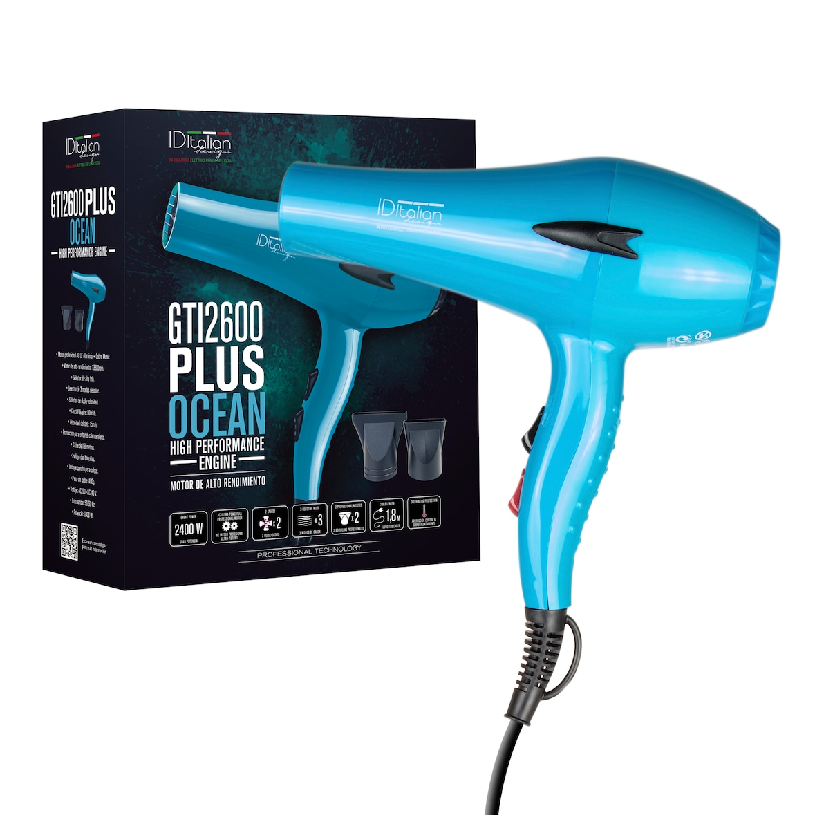 GTI2600 Ocean Plus Haartrockner – 2200 W – Türkis ID