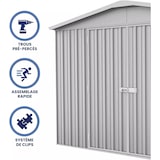 thumbnail of Abrigo Fraser 10,9 m² (3,10x3,76x2,06) – Metal Galvanizado – Montagem por Clipe – Resistente a Raios UV – Estrutura Reforçada