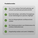 thumbnail of 2 x Fahrradanlehnbügel 115 x 76 cm Flachstahl 13 mm Anthrazit Einbetonieren Fahrradständer Parker Typ U