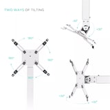 thumbnail of ONKRON Staffa Proiettore a Soffitto, Braccio Regolabile, fino a 10 kg, Inclinabile e Girevole, Supporto Proiettore K5A-W Bianca