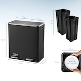 thumbnail of Kitchen Move Papelera de pedal de reciclaje MAJOR negro 60L Acero inoxidable Negro