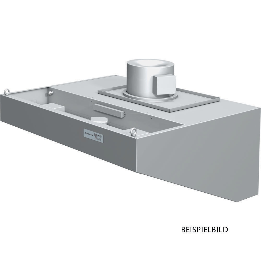 Stalgast Wandhaube "Expert Line", Schrägform 1700 mm x 1200 mm mit Rohrventilator, Steuerung und LC2 Typ A Zyklonen-/Labyrinthfilter