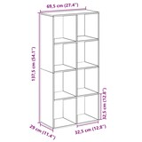 thumbnail of vidaXL Kamerscherm / boekenkast 69,5x29x137,5 cm bewerkt hout wit