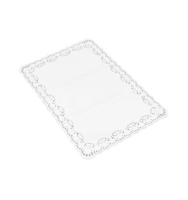 MONOUSO - Blonda de Papel Calada Blanca Litos 20x30cm (250 Uds)