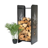 thumbnail of Kaminholzregal 10-1470 Kaminholzständer 100 cm Holzkorb Kaminholzhalter Holzregal