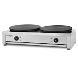 thumbnail of VERTES Dubbel Crepes Maker elektrisch met 2 platen van 40cm, 2×3000W, roestvrij staal, anti-aanbak, traploos instelbare temp. 50‑300°C