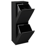 thumbnail of ARREGUI Basic CR206-B Cubo de basura y reciclaje de acero de 2 cubos, mueble de reciclaje, 2 x 17 L (34 L), negro