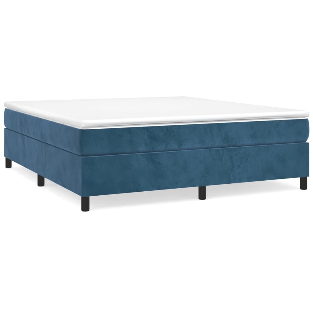 vidaXL Bettgestell ohne Matratze Dunkelblau 180x200 cm Samt