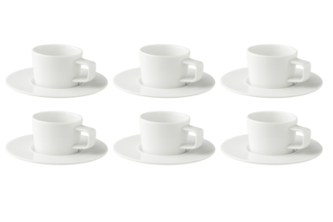 Palmer Kop en schotel White Delight 15 cl 16 cm Wit 6 stuks