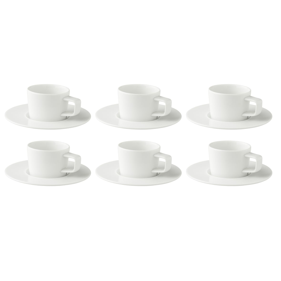 Palmer Kop en schotel White Delight 15 cl 16 cm Wit 6 stuks