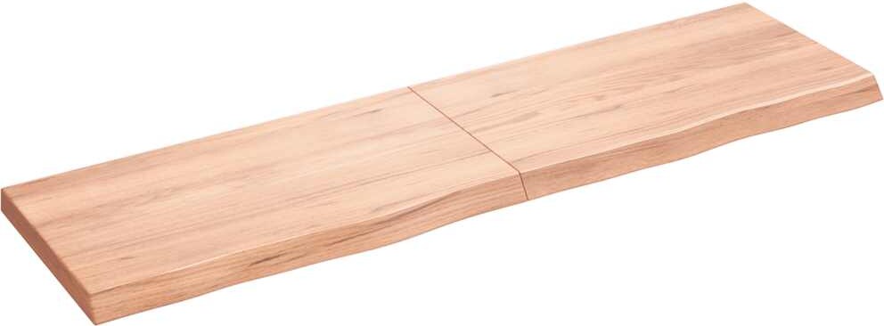 vidaXL Waschtischplatte Hellbraun 180x50x(2-6) cm Massivholz Behandelt