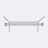 thumbnail of Kit tringle à rideaux extensible 60-90cm Entre-Mur Nickel Mat - Boulet