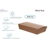 thumbnail of Meal-Box 1.000ml 400 Stk, to go, take away, biologisch abbaubar, natürliches Design, weiße Innenschicht