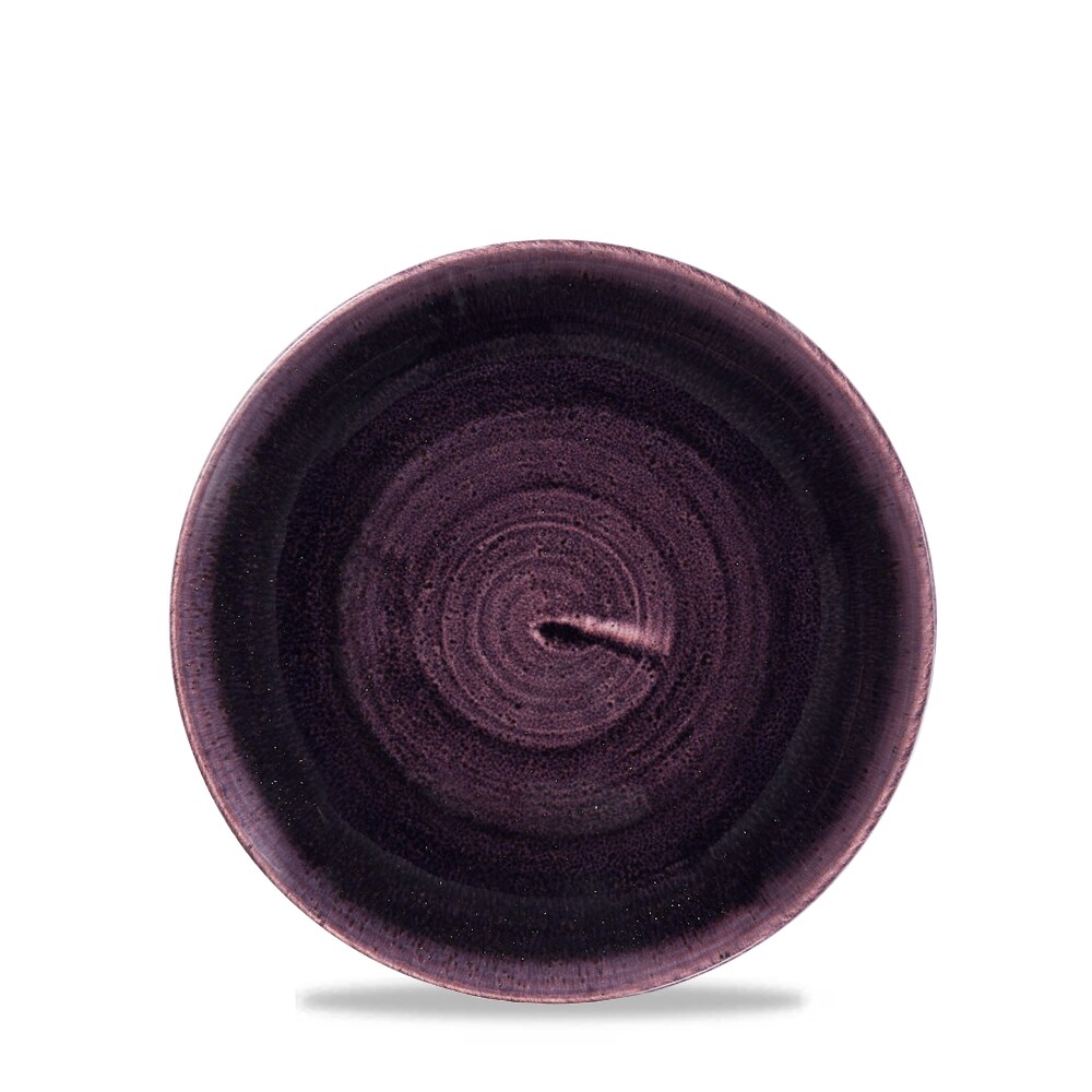 Churchill Super Vitrified Stonecast Patina Dusky Purple Flache Coup Teller, 16.5 cm, 12 Stück