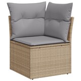 thumbnail of vidaXL 10-teiliges Garten Sofa Set mit Kissen Beige Poly Rattan Akazie