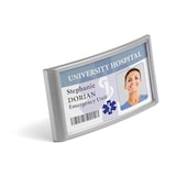 thumbnail of Namensschild A6 mit Textilband DUO, transparent/schwarz, 105 x 148 mm, 10 Stück