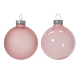 thumbnail of 6 Weihnachtskugeln Glas 6cm matt & glänzend Christbaumkugeln Weihnachtsbaumkugeln Christbaumschmuck Weihnachtsbaumschmuck Weihnachten Rosa transparent