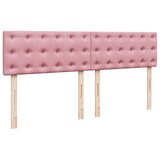 thumbnail of vidaXL Boxspringbett mit Matratze Rosa 200x200 cm Samt