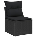 thumbnail of vidaXL 9-teiliges Garten-Sofaset mit Kissen in Schwarz aus Poly-Rattan