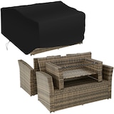 thumbnail of tectake Salon de jardin Modena 3+2+1 avec housse de protection - marron naturel - 403719