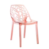 thumbnail of Lot de 2 chaises en polycarbonate, assise ergonomique, résistantes et empilables, design moderne pour cuisine, salle à manger,restaurant –Zelda – Rose