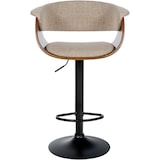 thumbnail of Taburete de bar Vestal Nogal/crema/Tela