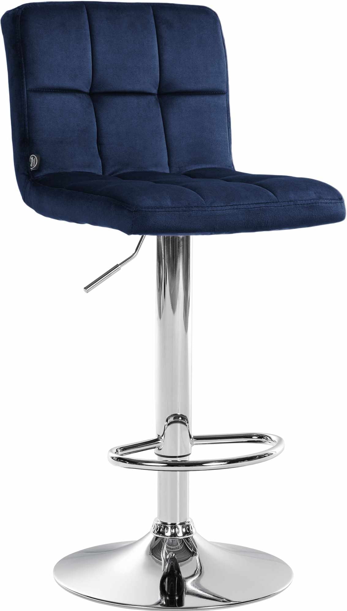 CLP Barhocker Peru Samt Samt HBT: 94x46x47 cm blau chrom