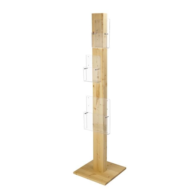 Porte-brochures en bois "H1" – sapin – huilé – 138 cm – VKF Renzel