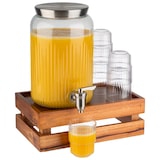 thumbnail of APS Getränkespender,  Ø 16 cm, H: 25 cm, 3,8 Liter, Glas, Edelstahl