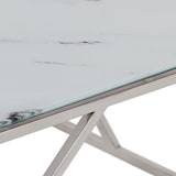 thumbnail of vidaXL Couchtisch Silbern Edelstahl und Hartglas