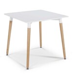 thumbnail of MF - Mesa de Cocina Modelo NURY  (SU) - Fabricada en Madera, Tapa de Madera Lacada en Blanco 80 x 80 cms -