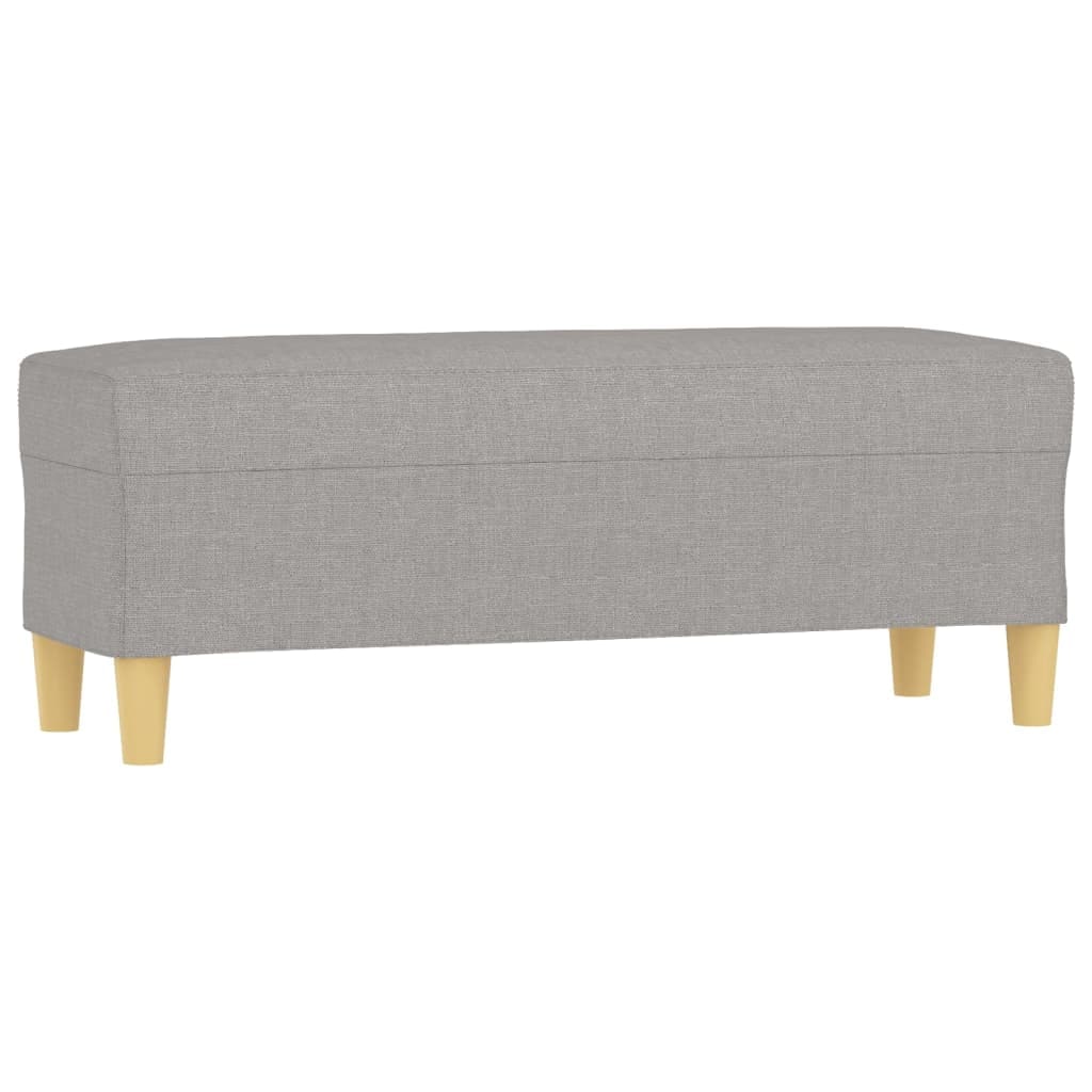 Helloshop26 - Banc banquette 100 x 35 x 41 cm tissu gris clair 02_0010651
