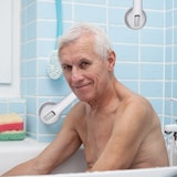 thumbnail of Relaxdays Sauggriff 2er Set, Haltegriff für Dusche & Badewanne, 70 kg, für Senioren, Wand, Vakuum Saugheber, weiß/grau