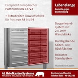 thumbnail of AL Briefkastensysteme 6 Fächer Premium Edelstahl Stand Briefkasten Anlage für Post A4 modern, robust, wetterfest, Artikelnummer: 132V6DZS2