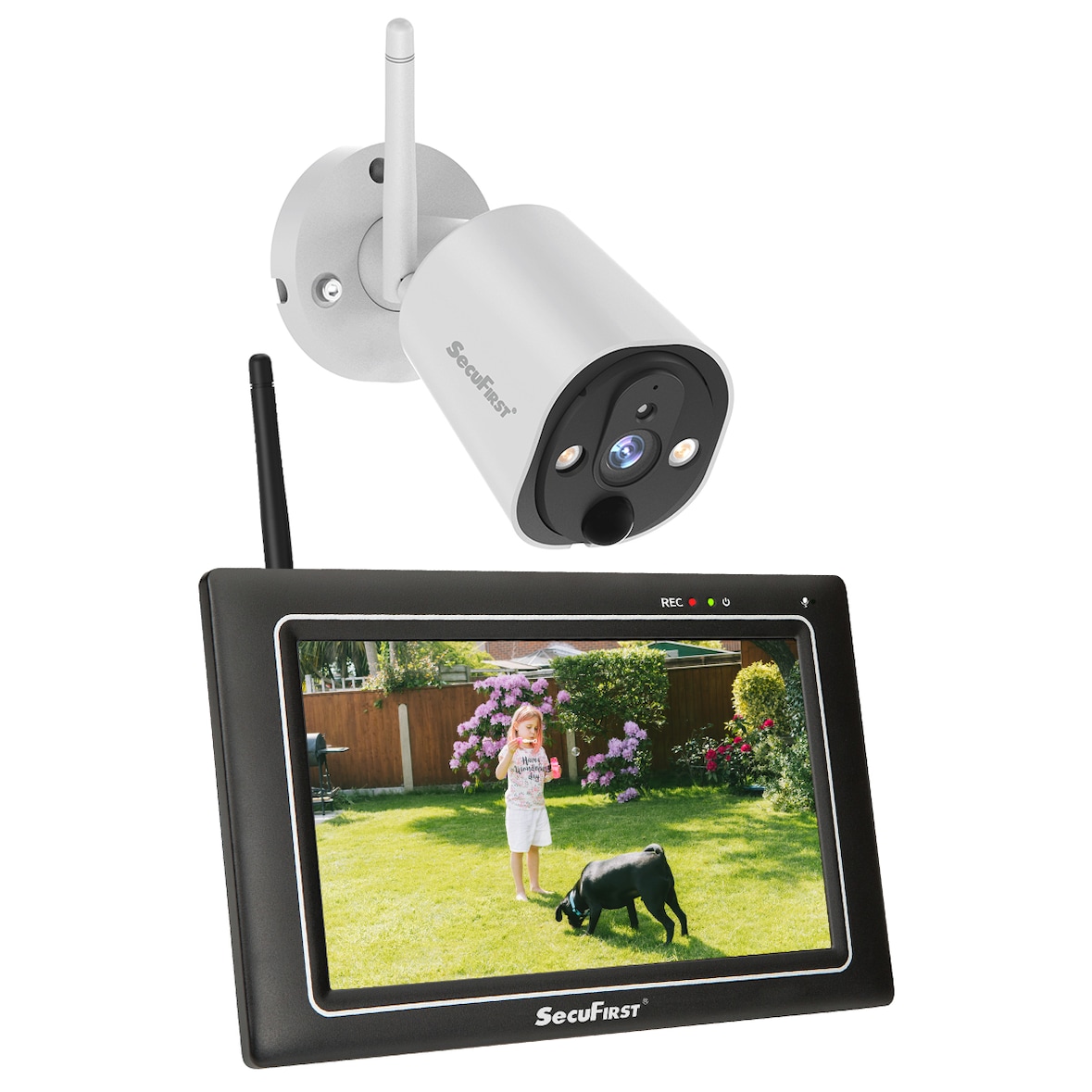 SecuFirst CWL401W Met 7 inch monitor en 1x Draadloze Beveiligingscamera - Wit