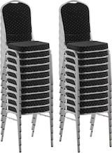 thumbnail of Bankettstuhl GALA Schwarz 20er Set – Stapelbar, Silbernes Stahlgestell, 6 cm Polsterung