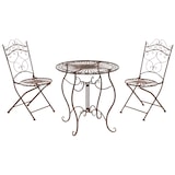 thumbnail of Set da Giardino Indra Tavolo + 2 Sedie antico marrone