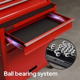 thumbnail of Carrello dell'officina Carrello attrezzi Cassetta attrezzi 9 scomparti Rosso