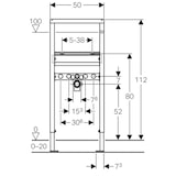 thumbnail of Geberit Duofix Basic Waschtisch-Element für Einlocharmatur