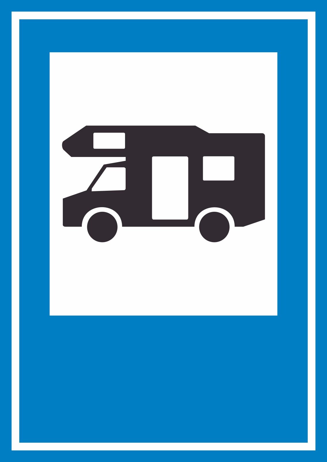 Campingplatz Wohnmobil Schild A2 (420x594mm)