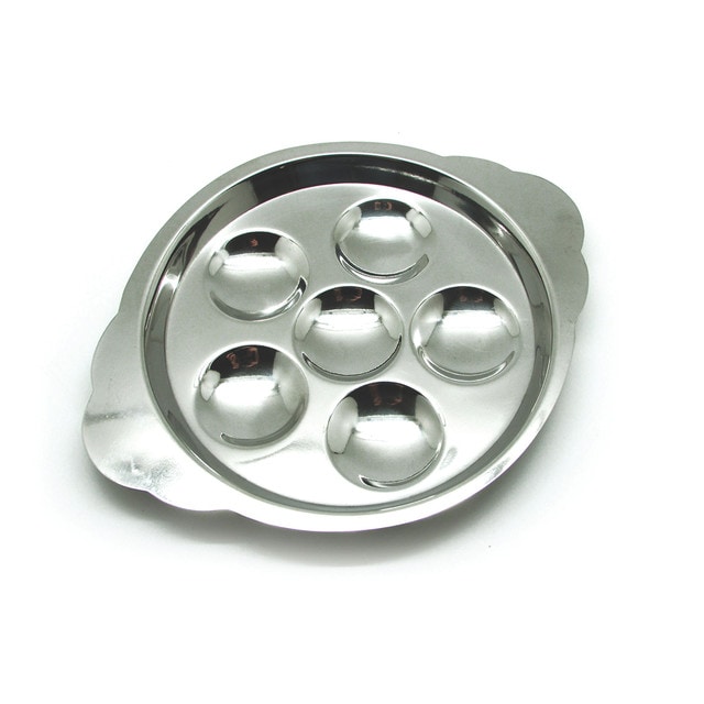 Hostelnovo - Assiette à escargots inox 6 trous