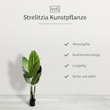 thumbnail of IvoQ Strelitzia Kunstpflanze 120 cm - Paradiesvogelblume im Topf - Lebensechte künstliche Zimmerpflanze für den Innenbereich