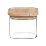 thumbnail of Ensemble de 4 bocaux en verre avec couvercles de couleur beige