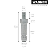 thumbnail of WAGNER Gewindestift 2tlg. - M6 x 8/Ø 8 mm x 8/26/40 mm, für Möbelrolle/Möbelgleiter Aufnahme 8 mm - 11009199