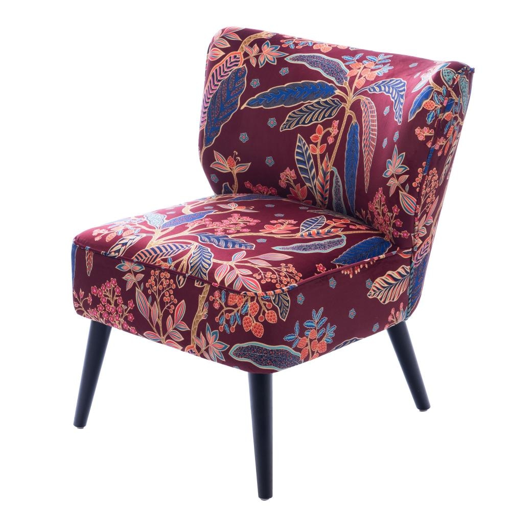 Fauteuil Cocktail violine -  Décoré Autre Tissu Amadeus 62x65 cm