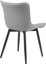 thumbnail of DELUKE® 2er Set Stühle KELCE Kunstleder - 80,5x50x62cm, grau, Kunstleder Metall Gestell Stühle EsszimmerstühleEsstisch Stühle Küchenstuhl